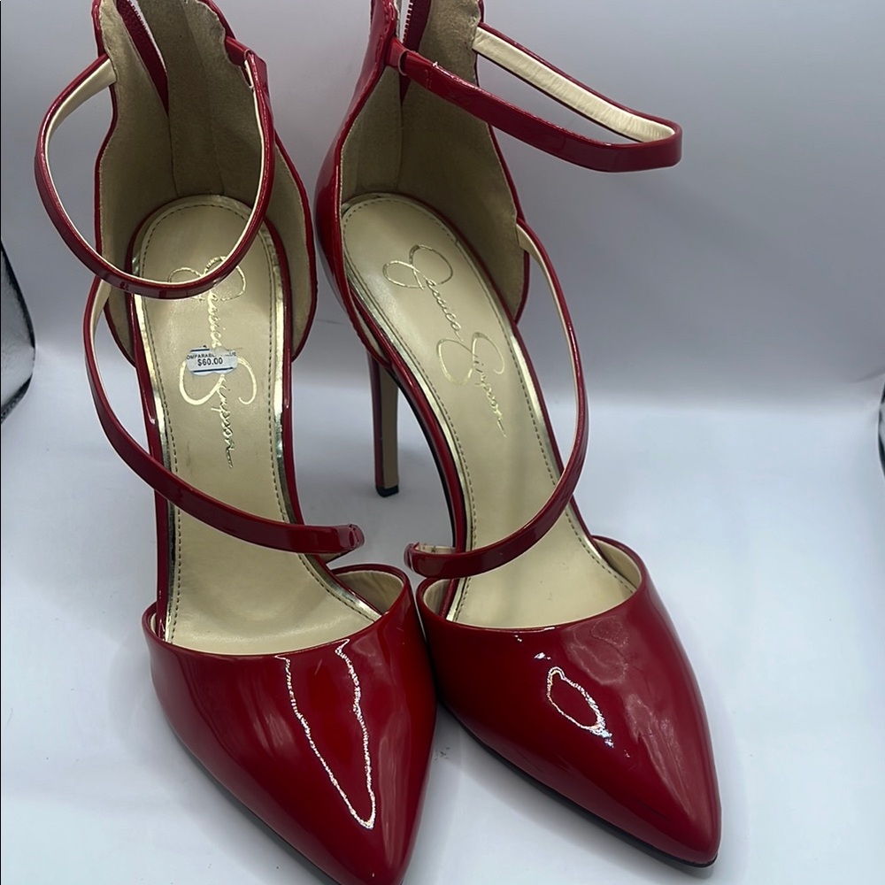 Jessica Simpson Red Patent Leather Heels